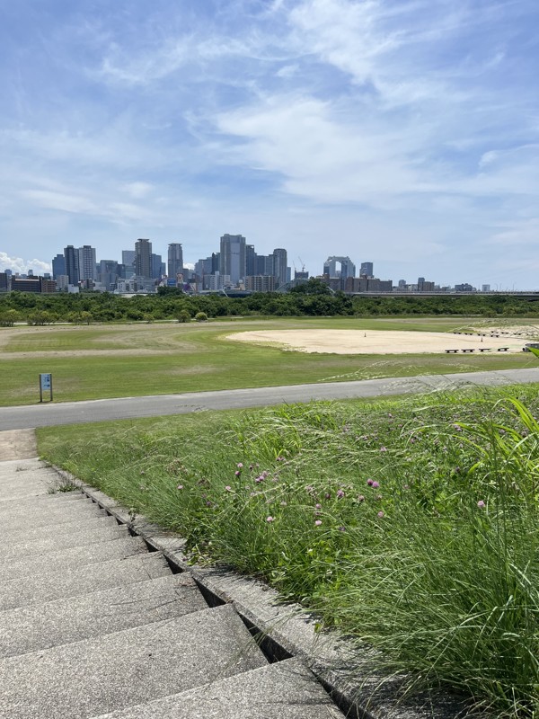 朝に気持ちよく走れる淀川沿い