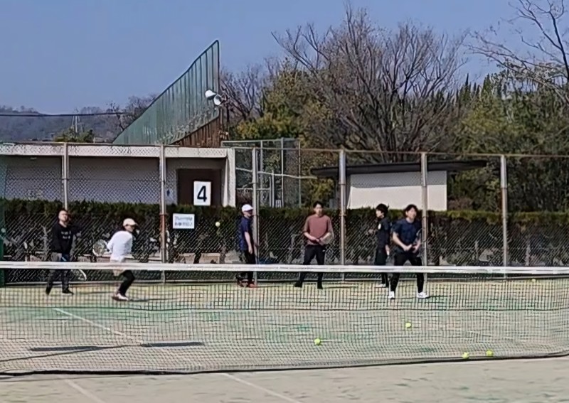 球出しでの一コマ🎾