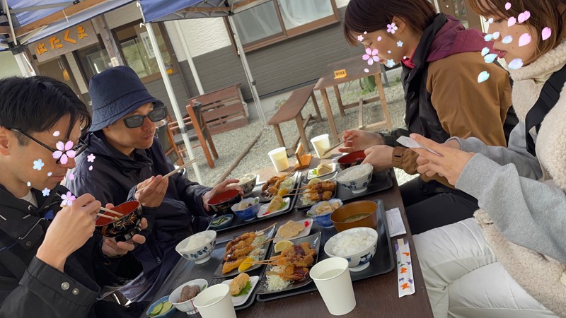 廃線路　ジビエの串カツ定食