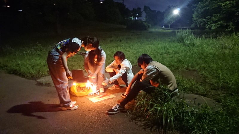 皆で花火だよ🎇