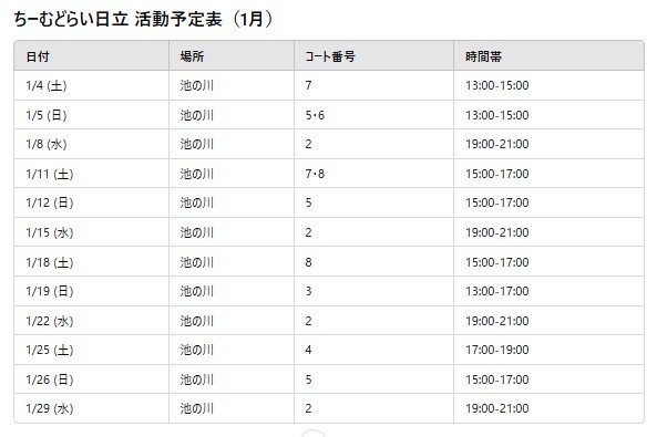 2025.1活動予定表